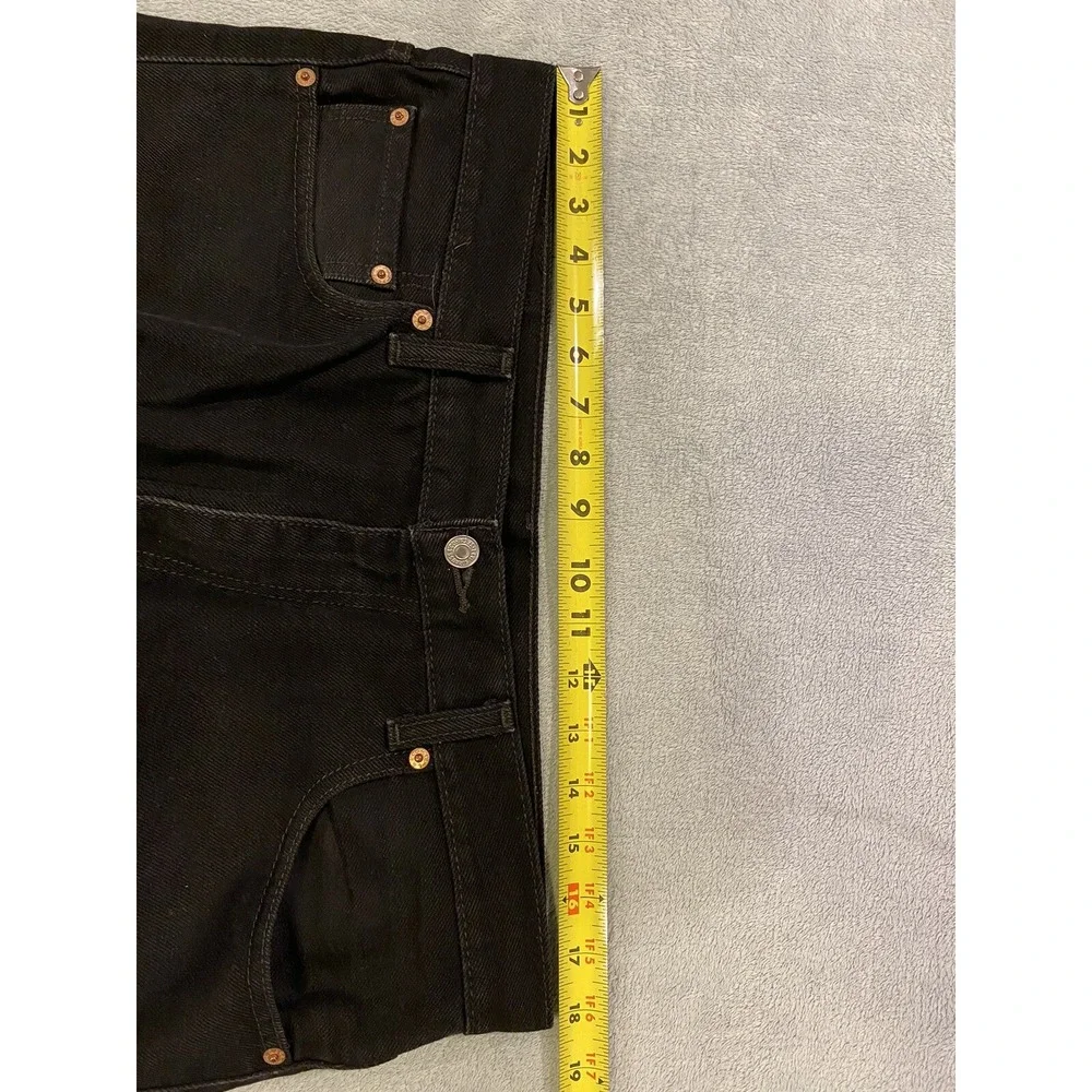Mens Levi Jeans Black Denim Red Tab Distressed Mexico 36x32 550